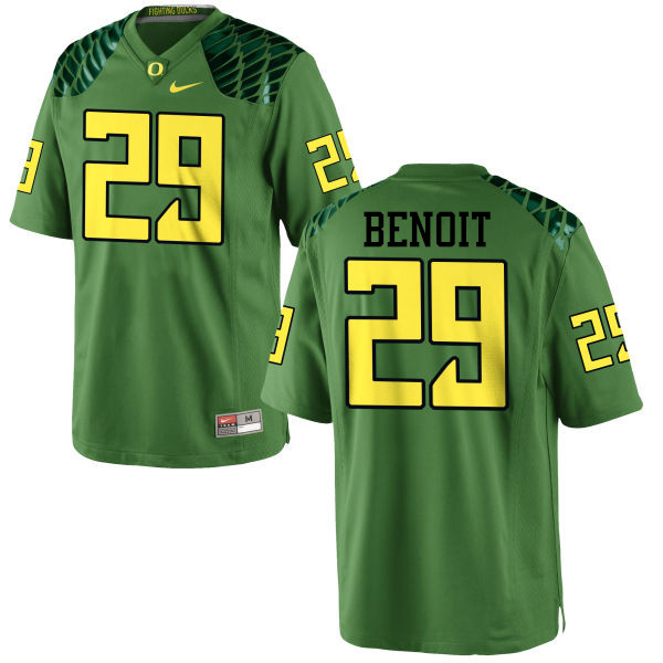 Men #29 Kani Benoit Oregon Ducks College Football Jerseys-Apple Green - Click Image to Close